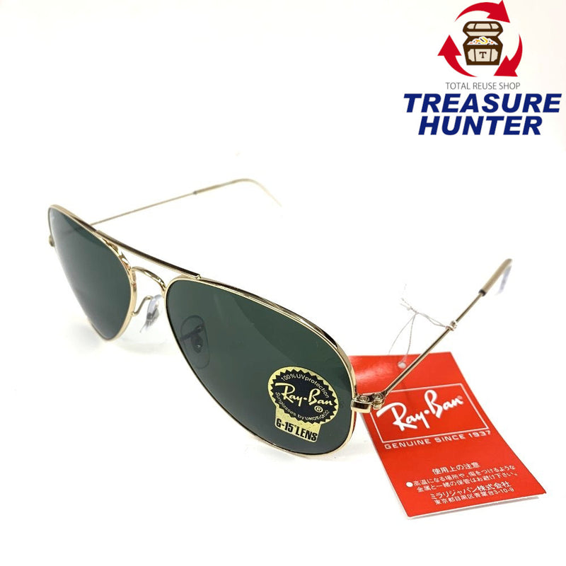 Ray-Ban(レイバン) サングラス RB3025 ポリッシュアリスタゴールド×グリーンレンズ 58□14 3N 未使用品 【101060268003】