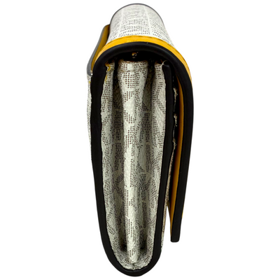 MICHAEL KORS MKシグネチャー フラップ長財布 35F3GTVE9B ホワイト×イエロー マイケルコース 【101060729006】