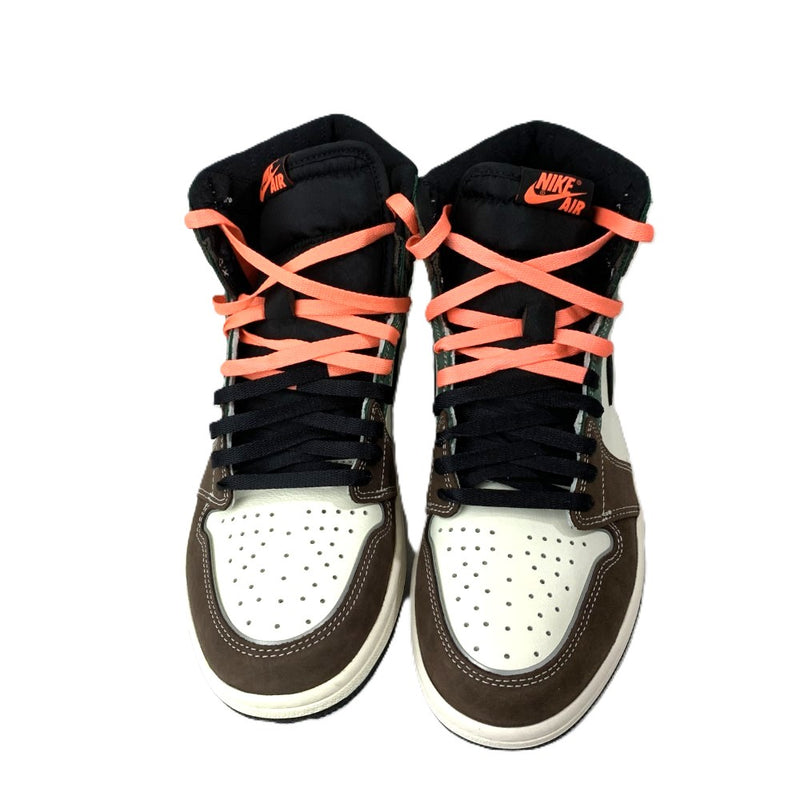 NIKE(ナイキ)　エアジョーダン 1　レトロ　ハイ OG ハンドクラフテッド　DH3097-001  28cm ブラック×ブラウン×ダークチョコレート×グリーン 【101060794003】