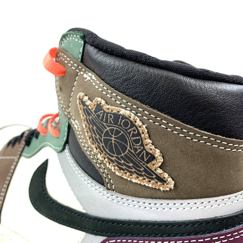 NIKE(ナイキ)　エアジョーダン 1　レトロ　ハイ OG ハンドクラフテッド　DH3097-001  28cm ブラック×ブラウン×ダークチョコレート×グリーン 【101060794003】