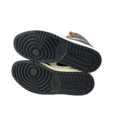 NIKE(ナイキ)　エアジョーダン 1　レトロ　ハイ OG ハンドクラフテッド　DH3097-001  28cm ブラック×ブラウン×ダークチョコレート×グリーン 【101060794003】