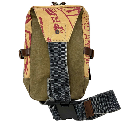 Vivienne Westwood 総柄 ボディバッグ キャンバス×レザー カーキ ヴィヴィアンウエストウッド 【101060869006】