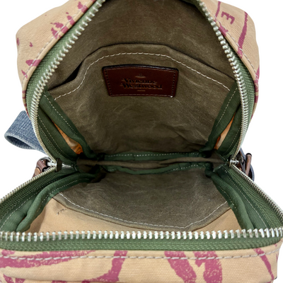Vivienne Westwood 総柄 ボディバッグ キャンバス×レザー カーキ ヴィヴィアンウエストウッド 【101060869006】