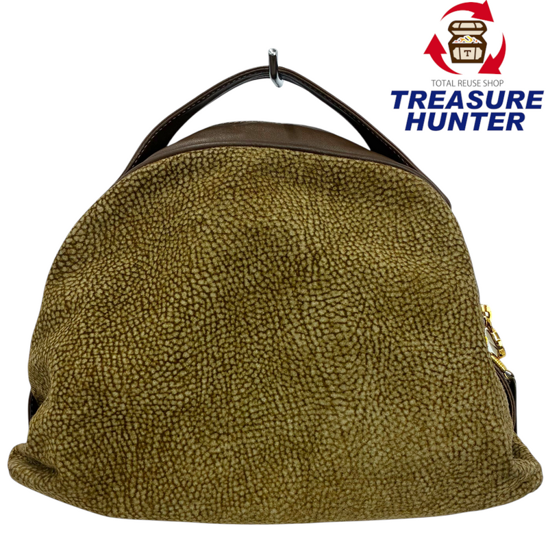 redwall BORBONESE 本革 ハンドバッグ うずら柄 913911 ブラウン スエード レッドウォール ボルボネーゼ 【101061137008】