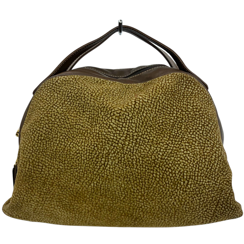 redwall BORBONESE 本革 ハンドバッグ うずら柄 913911 ブラウン スエード レッドウォール ボルボネーゼ 【101061137008】