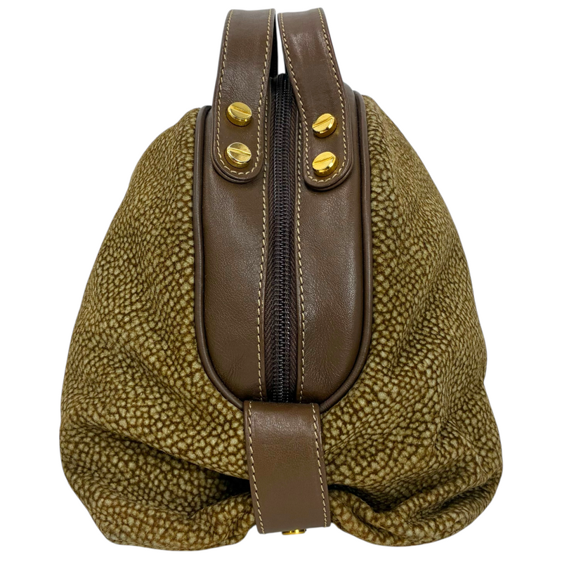 redwall BORBONESE 本革 ハンドバッグ うずら柄 913911 ブラウン スエード レッドウォール ボルボネーゼ 【101061137008】