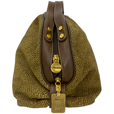 redwall BORBONESE 本革 ハンドバッグ うずら柄 913911 ブラウン スエード レッドウォール ボルボネーゼ 【101061137008】