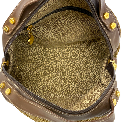 redwall BORBONESE 本革 ハンドバッグ うずら柄 913911 ブラウン スエード レッドウォール ボルボネーゼ 【101061137008】