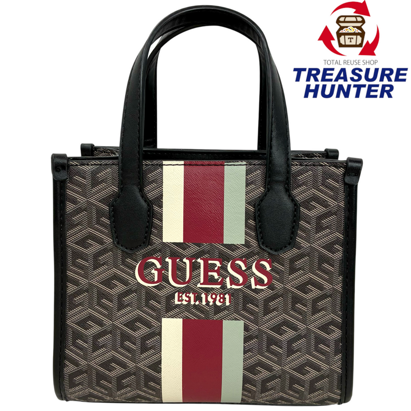 GUESS 総柄 トートバッグ SC866576 ブラウン/コンビ ゲス 【101061659008】