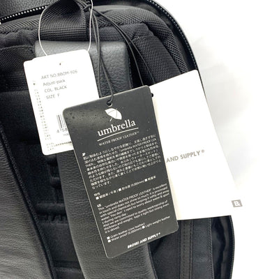 BROSKI AND SUPPLY(ブロスキーアンドサプライ) リュック Adjust-pack ウォータープルーフ レザー ブラック BBOM-926 メンズ バッグ 【101061722005】