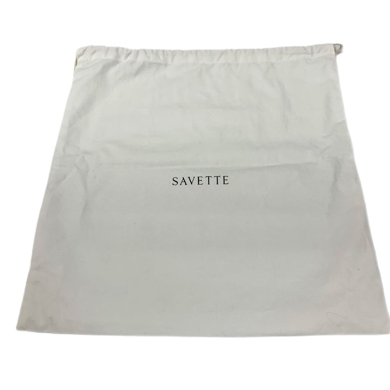 SAVETTE(サヴェット) レザーハンドバッグ SLIM SYMMETRY POCHETTE ベージュ シルバー金具 牛革 レディース バッグ 【101061819003】