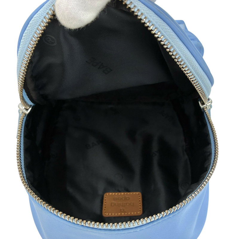 A BATHING APE APE HEAD PATCH MINI DAYPACK サックス リュック アベイシングエイプ 【101061973008】