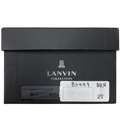 LANVIN スリッポンドレスシューズ 83449 サイズ25cm ブラウン ランバン 【101062204006】