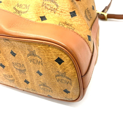 MCM(エムシーエム) 巾着ショルダーバッグ 総柄 ヴィセトス レザー　ブラウン レディース バッグ 【101062210008】