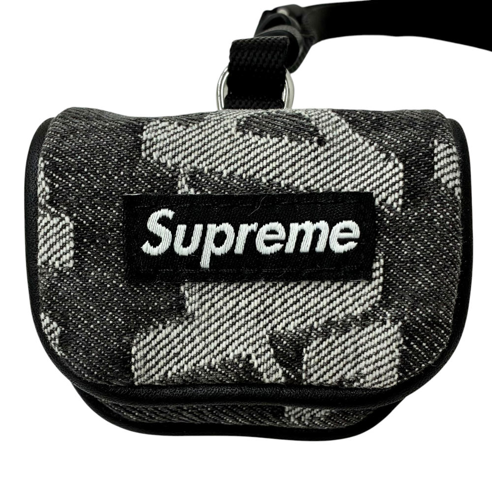 Supreme Fat Tip Jacquard Denim AirPod Case ブラック 22SS イヤホン