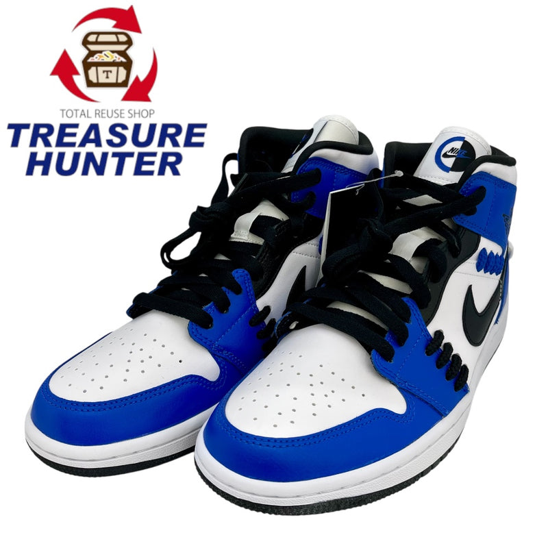 未使用品 紙タグ付き NIKE ウィメンズ エアジョーダン1 ミッド "シスターフッド CV0152-401 ブルー 26.5cm 箱 替え紐付き 【101062256002】