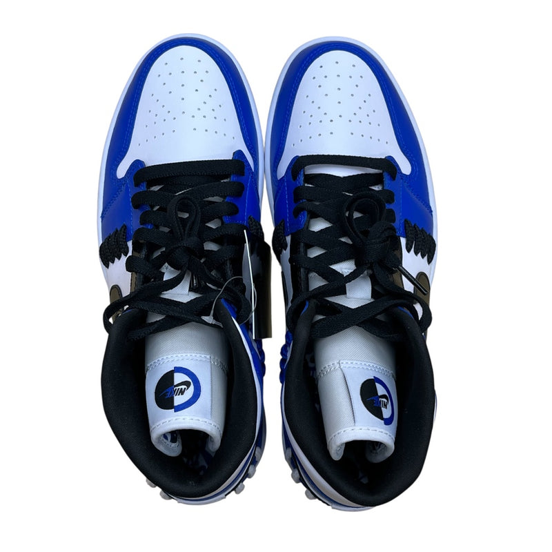 未使用品 紙タグ付き NIKE ウィメンズ エアジョーダン1 ミッド "シスターフッド CV0152-401 ブルー 26.5cm 箱 替え紐付き 【101062256002】