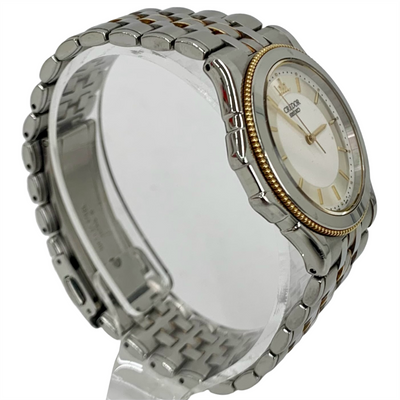 SEIKO CREDOR パシフィーク クォーツ 腕時計 8J81-6B60 GCAR034 18KT+SS/SS 白文字盤 セイコー クレドール 【101062344006】