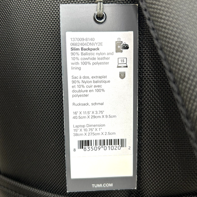 TUMI JARVIS スリム・バックパック 0682404DNVY2E ネイビー トゥミ 【101062486007】