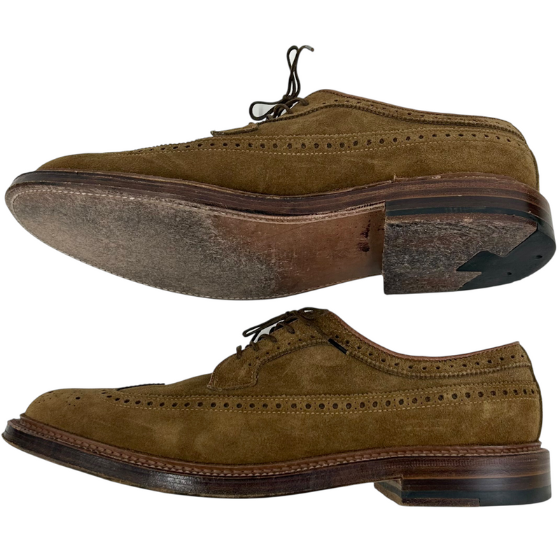 Alden LONG WING BLUCHER ドレスシューズ 9794 サイズUK9(約27cm相当) ブラウン スエード オールデン 【101062514008】