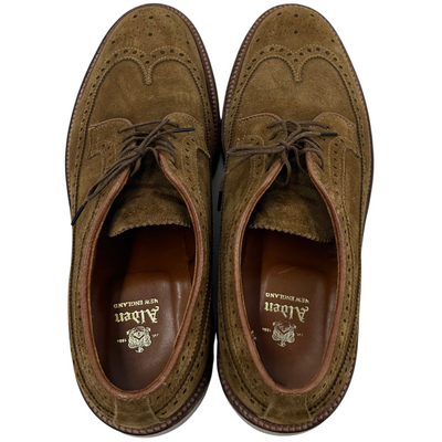 Alden LONG WING BLUCHER ドレスシューズ 9794 サイズUK9(約27cm相当) ブラウン スエード オールデン 【101062514008】
