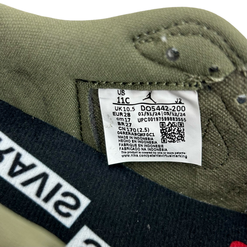 NIKE×Travis Scott Jordan 1 Low OG SP(PS) DO5442-200 サイズ17cm Reverse Olive 24年9月発売 ナイキ×トラヴィススコット 【101062865002】