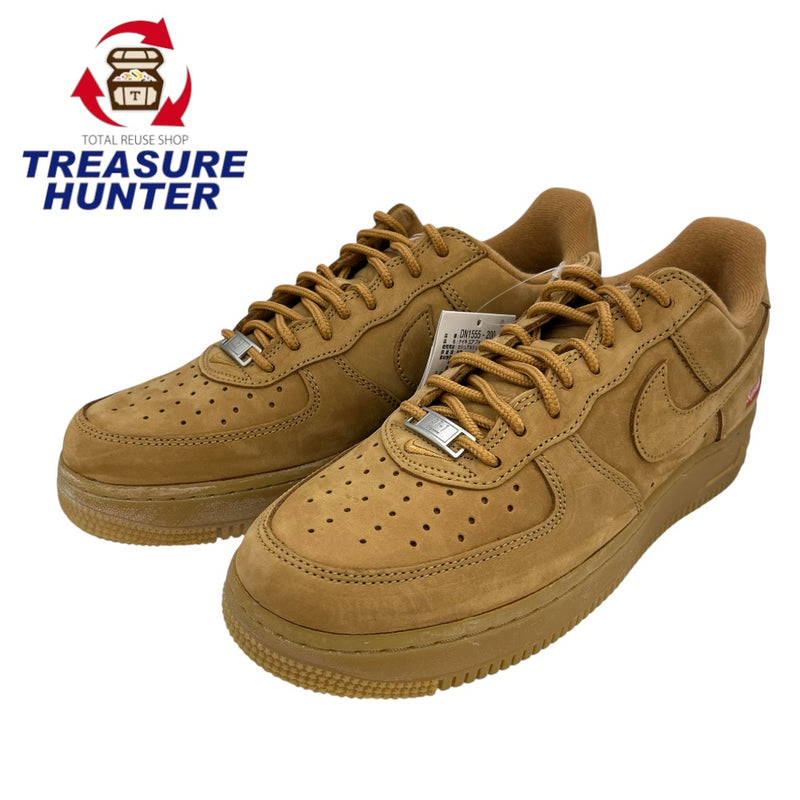 未使用品 Supreme×NIKE AIR FORCE 1 LOW DN1555-200 "Flax/Wheat" 26cm 箱・替え紐付き 【101063022002】