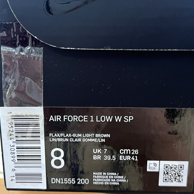 未使用品 Supreme×NIKE AIR FORCE 1 LOW DN1555-200 "Flax/Wheat" 26cm 箱・替え紐付き 【101063022002】