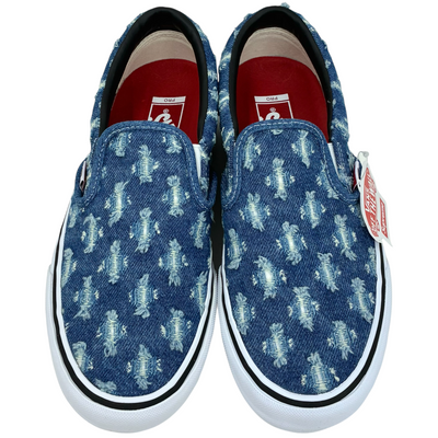 Supreme×Vans Slip On Hole Punch Denim VN0A38DD2DD サイズ27.5cm Blue 20年7月発売 スリッポン シュプリーム×バンズ 【101063109002】