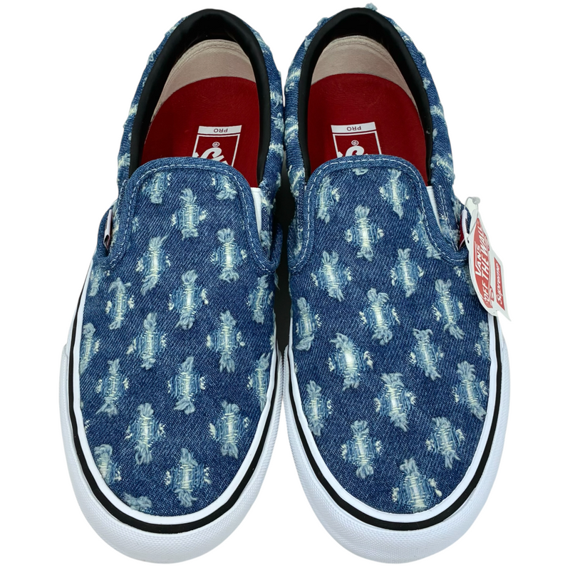 Supreme×Vans Slip On Hole Punch Denim VN0A38DD2DD サイズ27.5cm Blue 20年7月発売 スリッポン シュプリーム×バンズ 【101063109002】