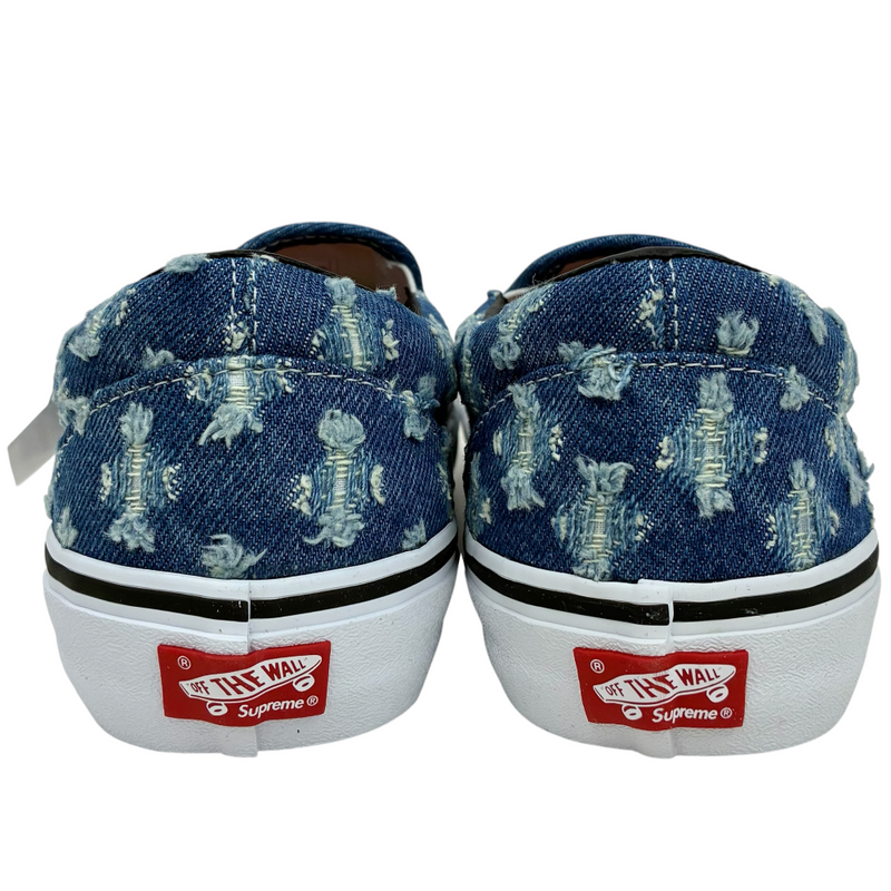 Supreme×Vans Slip On Hole Punch Denim VN0A38DD2DD サイズ27.5cm Blue 20年7月発売 スリッポン シュプリーム×バンズ 【101063109002】