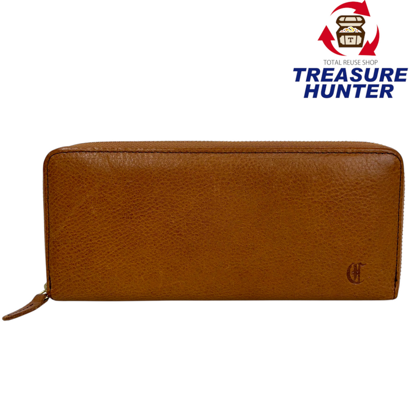 CLEDRAN ラウンドファスナー長財布 キャメル クレドラン 【101063121006】