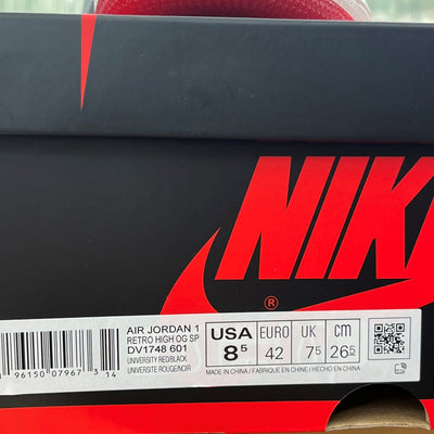 未使用品 NIKE×Spider-Man AIR JORDAN 1 HIGH OG SP DV1748-601 レッド 26.5cm 箱・紙タグ付き 【101063128002】