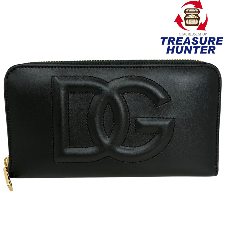 DOLCE&GABBANA レザー ラウンドファスナー長財布 BI0473-AG081