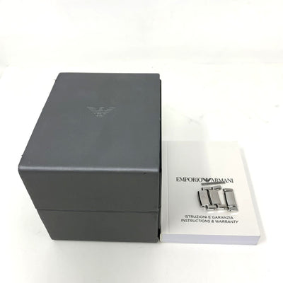 ENPORIO ARMANI(エンポリオアルマーニ)  腕時計 自動巻き AR1980 シルバー 3気圧防水 メンズ 【101063200003】