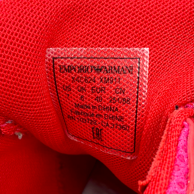 EMPORIO ARMANI チャンキースニーカー X4C6214 サイズ25cm レッド エンポリオアルマーニ 【101063264002】