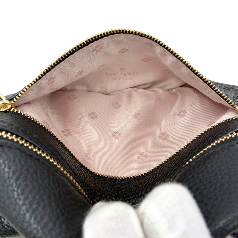 kate spade レザー ボディバッグ PXRUA365 ブラック ケイトスペード 【101063341006】