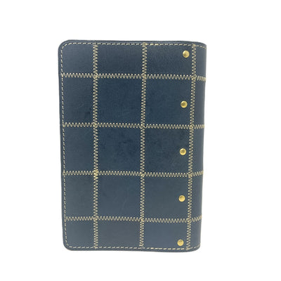 FREAKS&CO. 手帳カバー　レザー　パッチワーク　ネイビー　6連　ハンドメイド　日本製　栃木レザー　日本製 【101063352001】