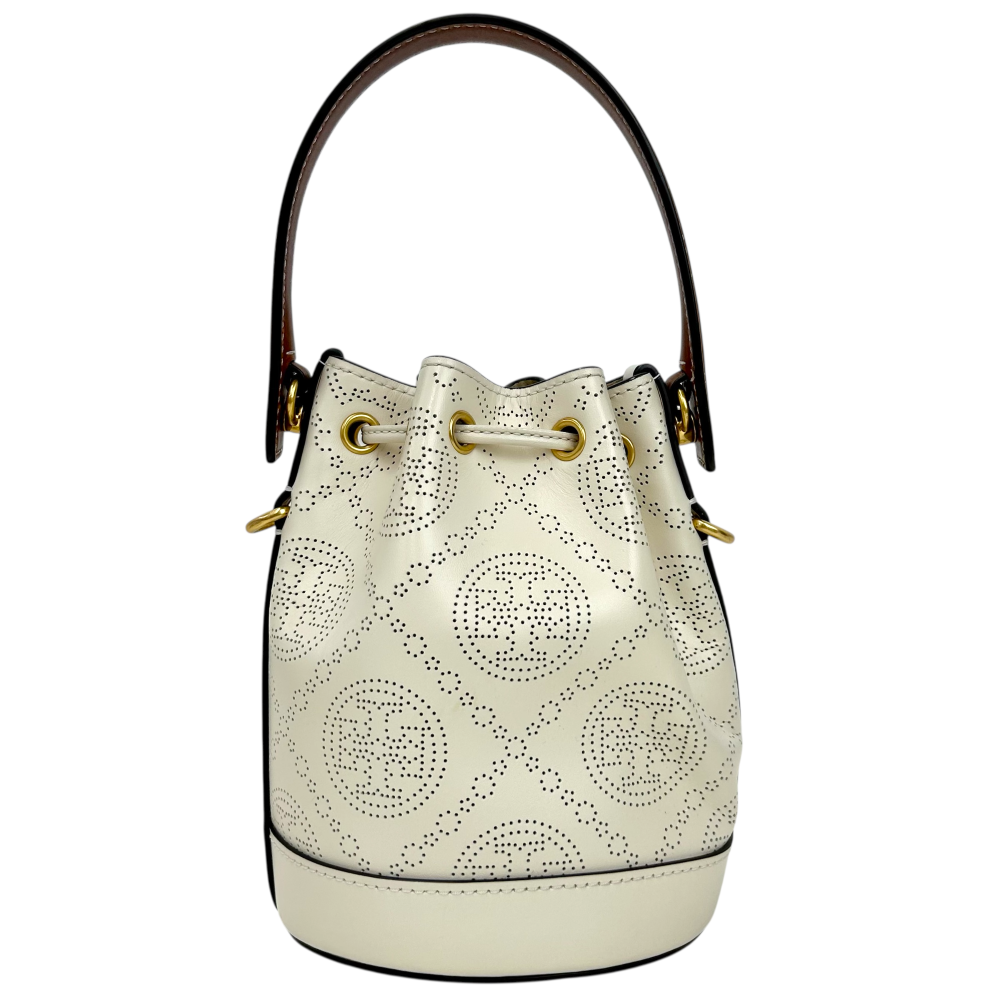 【トリーバーチ】グレージュ　本革ミニバケットバッグ(新品未使用品) トリーバーチ TORY BURCH バッグ （グレー） -ファッション通販