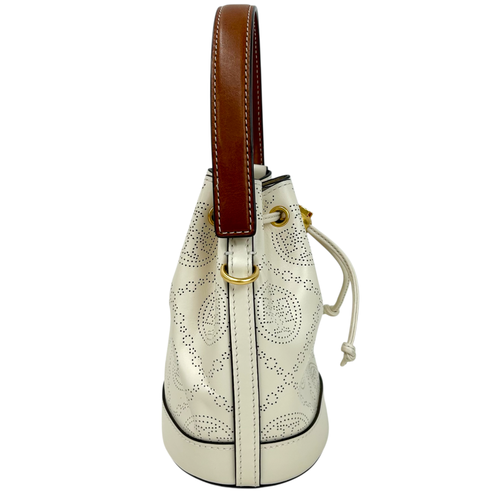 TORY BURCH Tモノグラム ミニバケットバッグ 84864 アイボリー