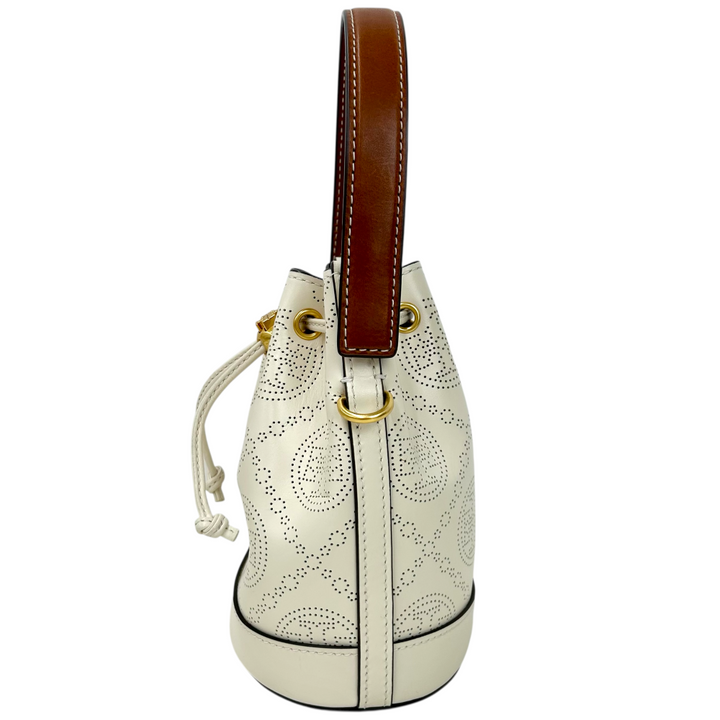 TORY BURCH Tモノグラム ミニバケットバッグ 84864 アイボリー