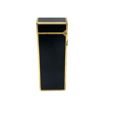 dunhill(ダンヒル)　ローラー式　ガスライター　ゴールド×ブラック　ゴールドメッキ×ラッカー　スイス製 【101063391001】