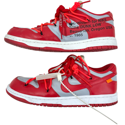 Off-White×NIKE Dunk Low(ダンク ロー) CT0856-600 サイズ27.5cm University Red/Wolf Grey オフホワイト×ナイキ 【101063450008】