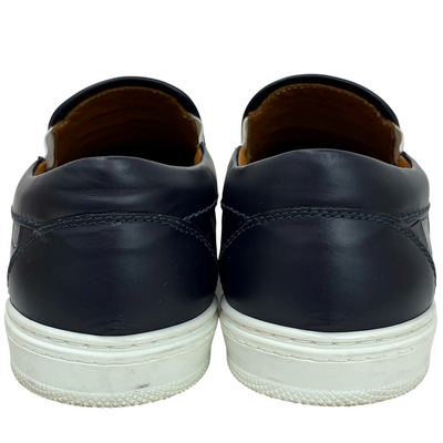 JIMMY CHOO GROVE クロコ型押しスリッポン サイズ41(約28cm相当) ネイビー ジミーチュウ 【101063458007】