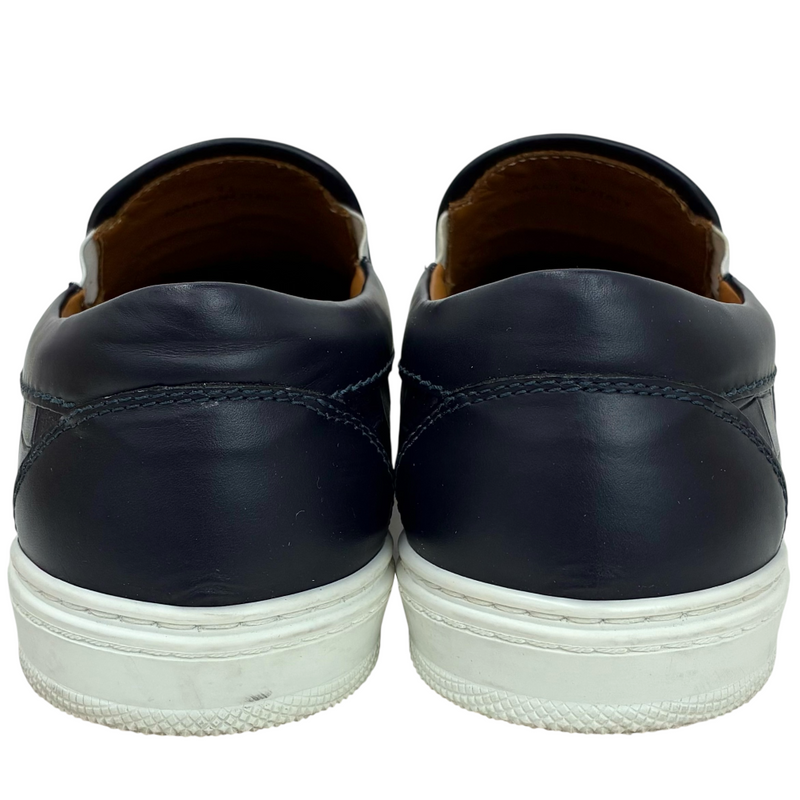 JIMMY CHOO GROVE クロコ型押しスリッポン サイズ41(約28cm相当) ネイビー ジミーチュウ 【101063458007】