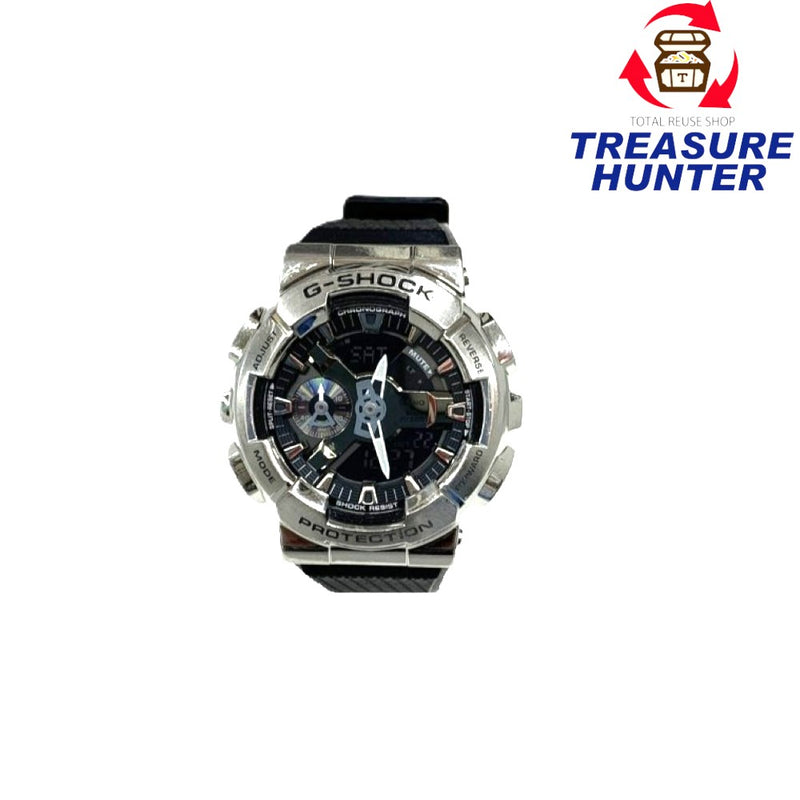 G-SHOCK 腕時計 GM-110-1AJF 5553 ブラック×シルバー クォーツ SS×樹脂バンド CASIO カシオ  【101063574003】