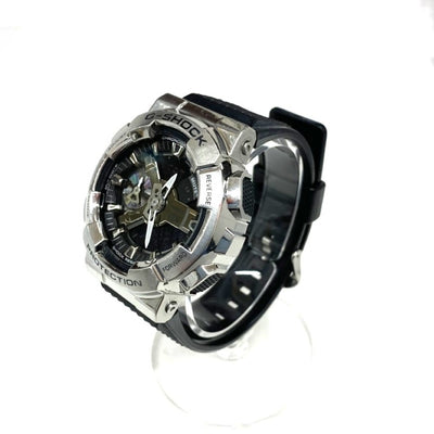 G-SHOCK 腕時計 GM-110-1AJF 5553 ブラック×シルバー クォーツ SS×樹脂バンド CASIO カシオ  【101063574003】