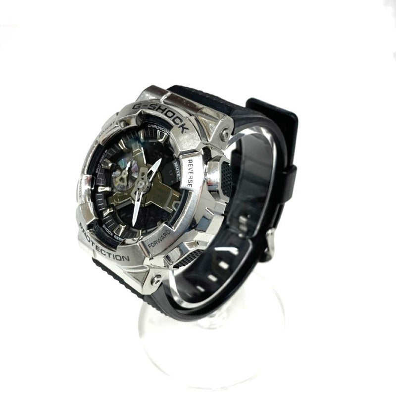 G-SHOCK 腕時計 GM-110-1AJF 5553 ブラック×シルバー クォーツ SS×樹脂バンド CASIO カシオ  【101063574003】