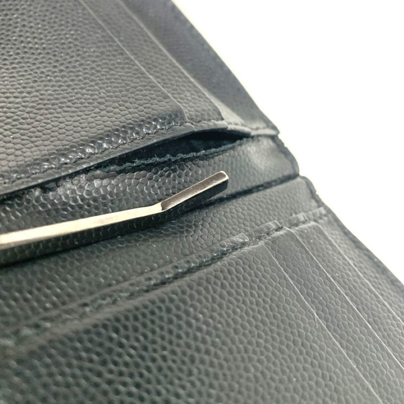 YVES SAINT LAURENT (サンローラン) 485630 マネークリップ付き2つ折り財布　レザー　ブラック　メンズ　 【101063619005】