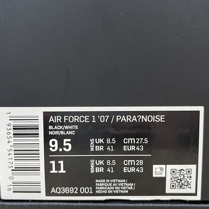 中古 NIKE×PEACEMINUSONE Air Force 1 Low Para NoiseAQ3692-001 27.5cm 箱・替え紐付き 【101063655002】